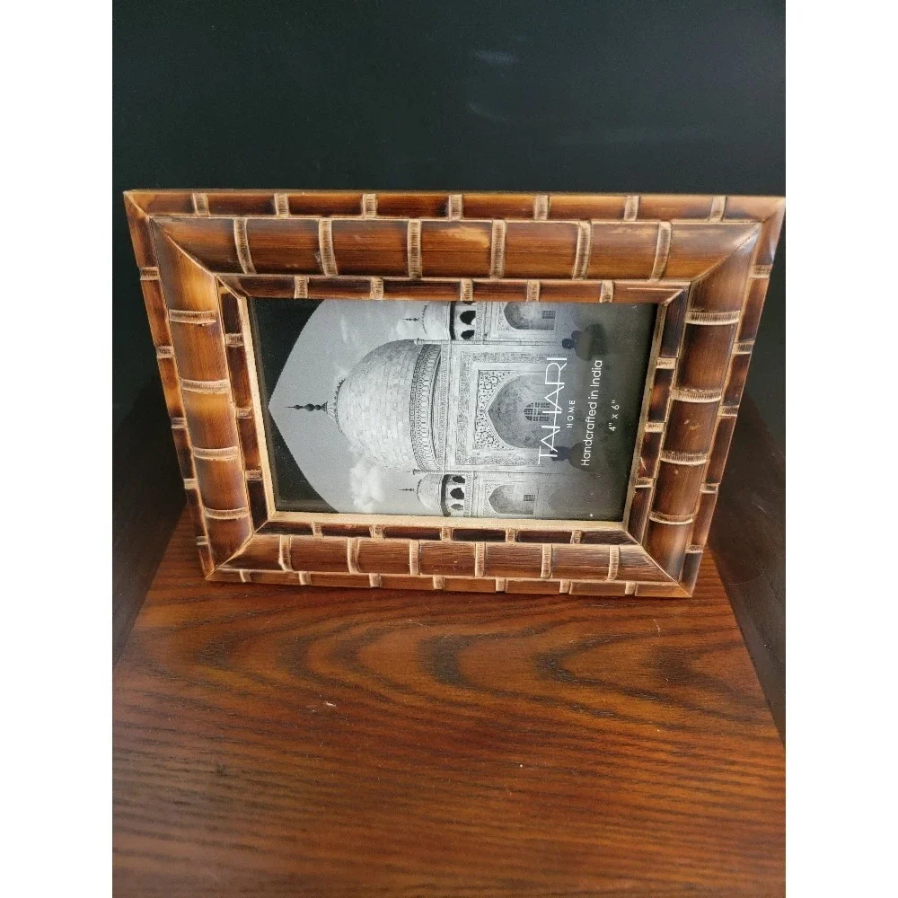 Tahari Home Bamboo Style Photo Frame‎ Boho 4x6 Handcrafted India